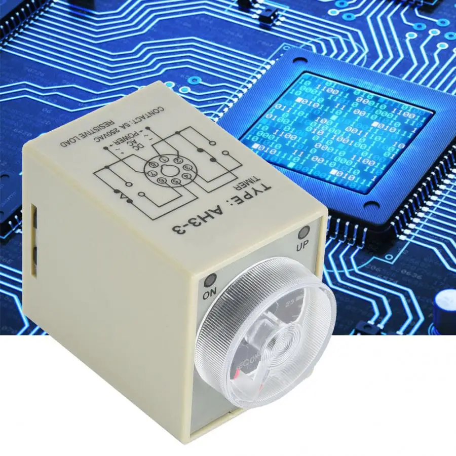 Časové relé 30s 8 PIN Časovač 35 mm din-RAIL pre priemyselnú automatizáciu Systém Oneskorenie časovača 12 V/24V/110V/220V
