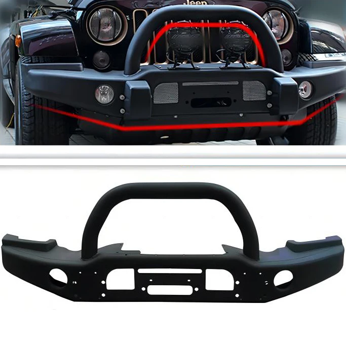 Časti automobil Auto príslušenstva predný nárazník pre Jeep Wrangler JK 2007-2018 Custom