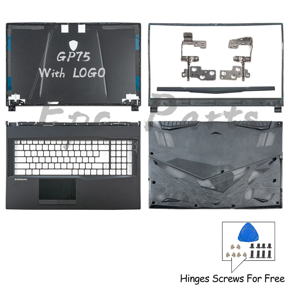 Časti EPC pre GP75 Leopard 9SC 9SD 9SE 9SF MS-17E2 17E5 17E7 kovový LCD zadný kryt rámu Hinges Palmrest Bottom Repair 17.3inch