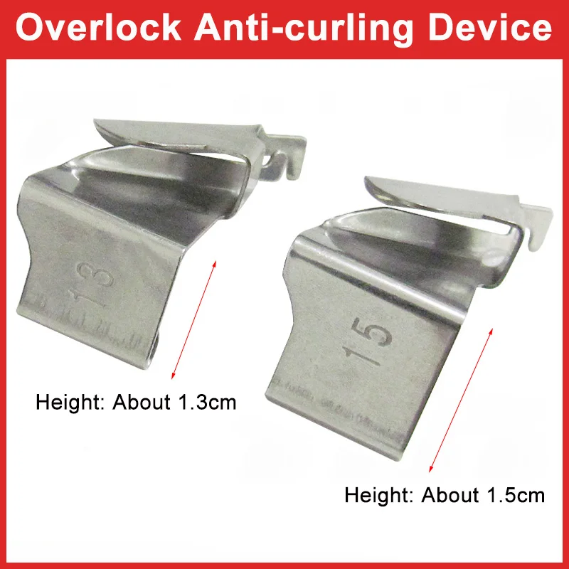 Časti na preliečkové diely na šijací stroj pre 747 Serger Accessories kovový okraj Overlock Proti-Curling Tool