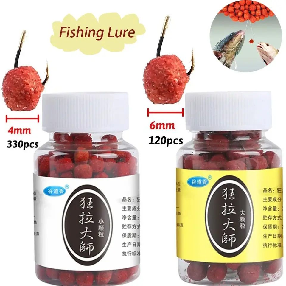 Častice Rybárska návnada 330 ks 4 mm 120ks 6 mm granulór pre 1# -10# Hookov kaprovky Pesca Bite Fish Atraktant jedlo jedlo Soft