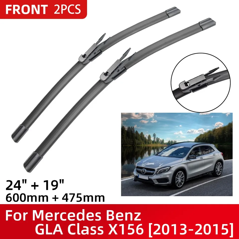 Čepele predného stierača pre Mercedes Benz GLA Class X156 2013-2015 Černé sklo čelného skla 24 