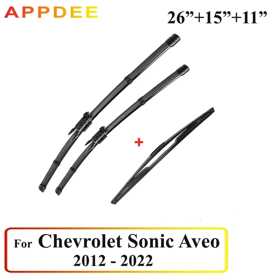 Čepele predného zadného stierača AppDee pre Chevrolet Sonic 2012-2022 2021 2020 stierača čelného skla pre Chevrolet Aveo 26 