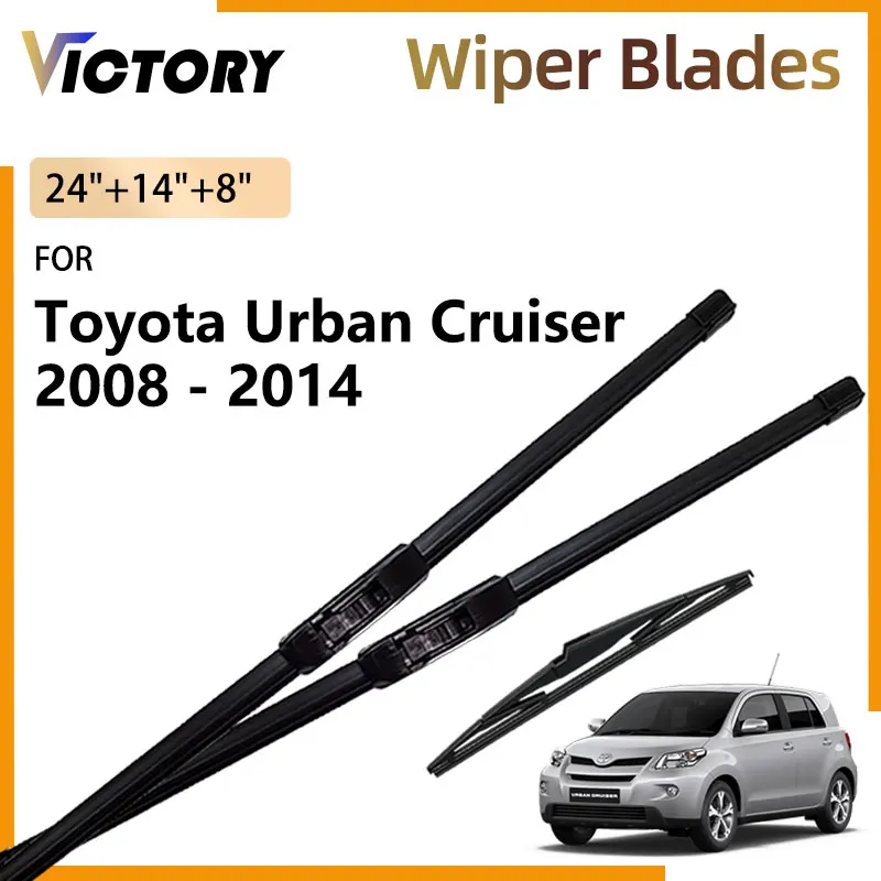 Čepele predného zadného stierača automobilov pre Toyota Ist Urban Cruiser Scion XD 2008 - 2014 Príslušenstvo Černé sklo okna Černé sklo