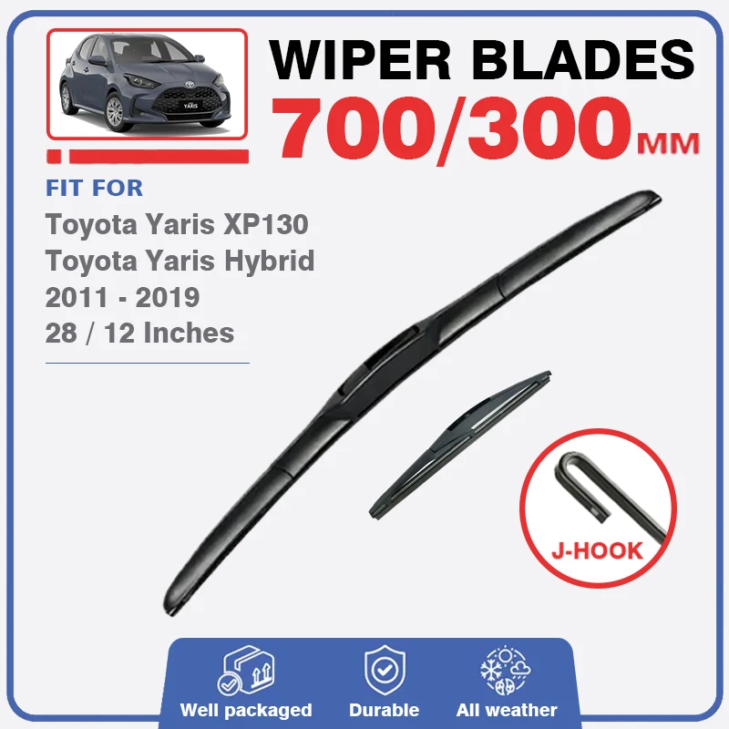 Čepele predného zadného stierača pre Toyota Yaris Vitz 2011 - 2019 XP130 Hybridné čelné sklo Čerinové sklo doplňujúce doplnky 2017