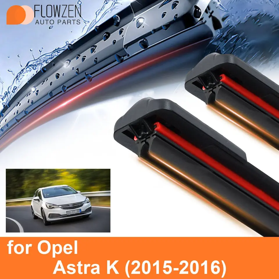 Čepele stieračov automobilov pre Opel Astra K Double Gum bez rámcových stieraní automobilov Univerzálne mäkké príslušenstvo 2015 2016