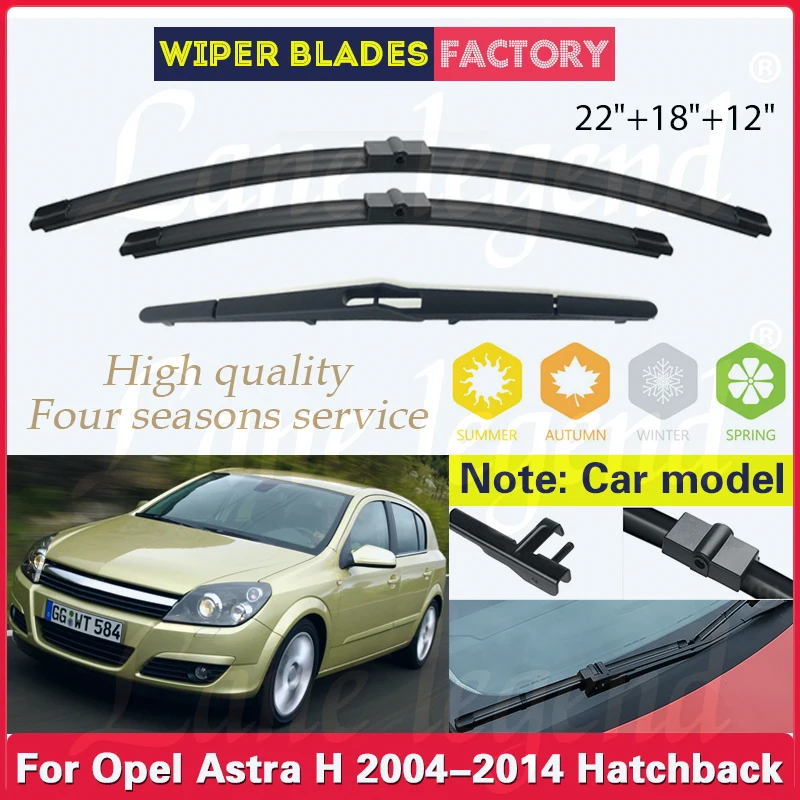 Čepele stieračov pre Opel Astra H 2004-2014 Hatchback GTC Vauxhall Holden Astra predné zadné zadné čelné sklo čelné sklo Car Rain Brush