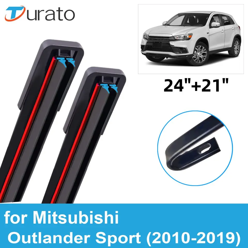 Čepele Wiper 2pcs pre roky 2010-2019 Mitsubishi Outlander Sport Sport Front Front Screen Double Gumer Car Accessories 2017 2018 2018