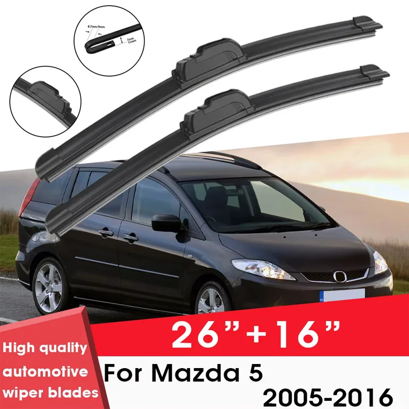 Čepele čepelí pre autá pre Mazda 5 2005-2016 26 