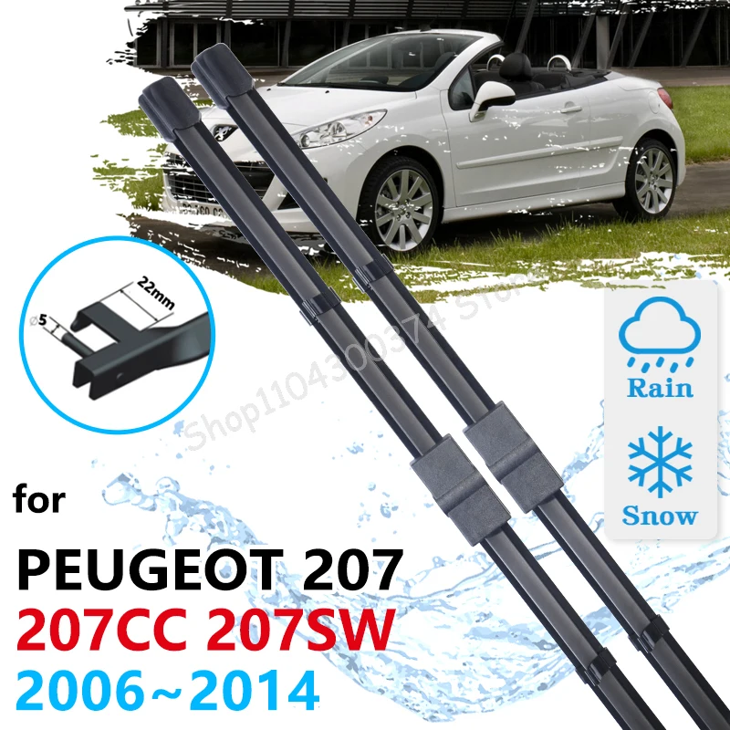 Čepeľ predného stierača automobilu pre Peugeot 207 207CC 207SW CC SW 2006 2007 2008 2009 2010 2010 2012 2013 2014