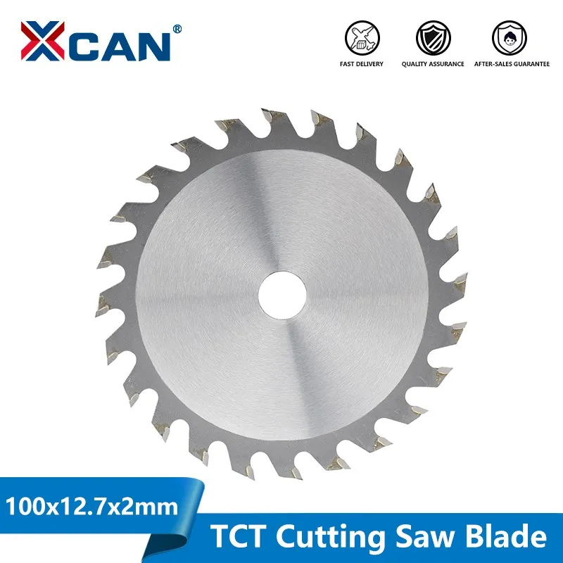 Čepeľ píl Xcan Wood 100x12.7x2mm 24teeth TCT Cutting Disk karbid naklonený pre mini lavicu pílu s kruhovou pílkou