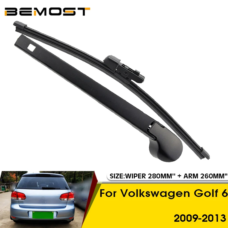 Čepeľ stierača automobilu pre Volkswagen Golf 6 2009-2013 Zadné zadné sklo čelného skla zadného skla 280 mm+Arm 260 mm príslušenstvo automobilu