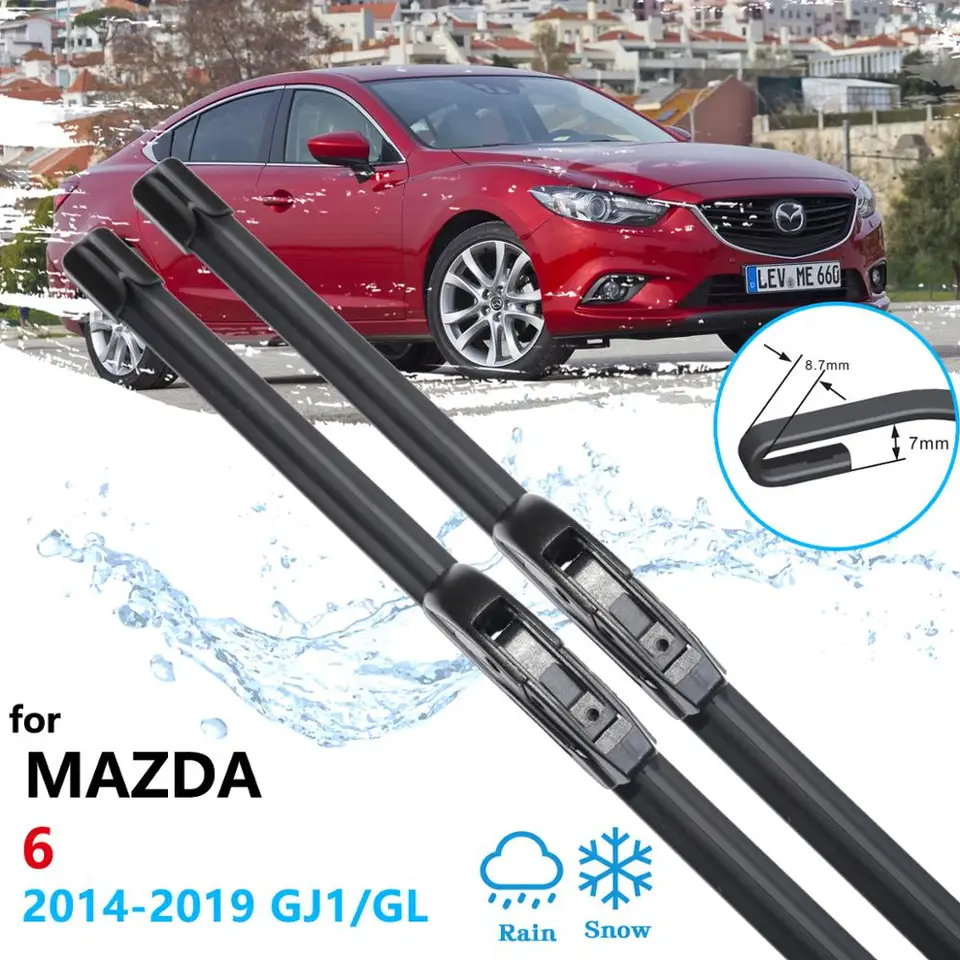 Čepeľ Wiper Wiper pre Mazda 6 2014 2015 2016 2017 2018 2019 GJ Gl Atenza Mazda6 predné čelné sklo Wipers Wipers Auto príslušenstva