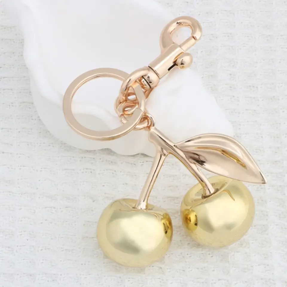 Čerešňové kúzla Ozdoby Cherry Keychain zliatiny 3D remeslá krištáľový čerešňový prívesok kreatívny vynikajúci pár