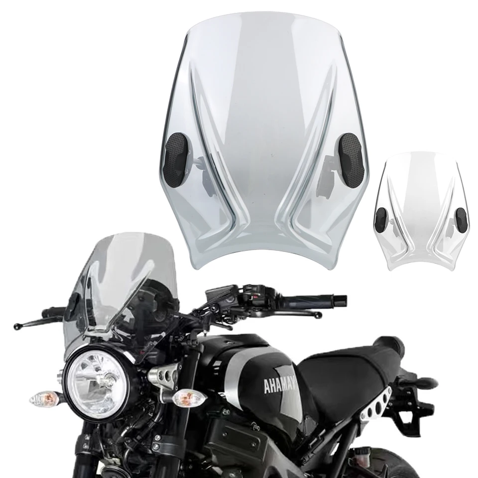 Černé sklo motocykla pre pouličný bicykel pre univerzálny spoiler čelného skla XSR700 XSR900 pre Honda CB650R Kawasaki Dukadi