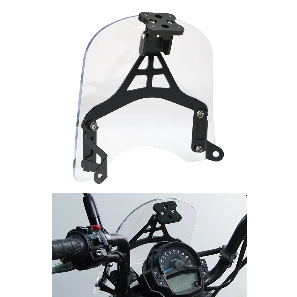 Černé sklo motocyklov vhodné pre Kawasaki Vulcan S 650 VN650 2015-2022 2023 2024 Protect GPS GPS navigačnú držiak GPS