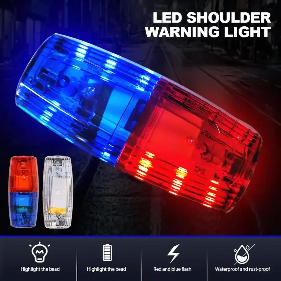 Červená modrá LED LED RAMENIE VÝSTRAHA SVETLÁ Policajná klipka Svetlo Svetlo Svetlo pracovník bezpečnostná hliadka Alarm flash signál strobe lampa