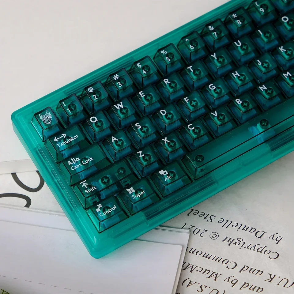 Červená priehľadná mechanická klávesnica Keycap 114 Klávesy PC Material Material Tlač pôvodnej výšky továrne Výška adaptácia 61/75/87
