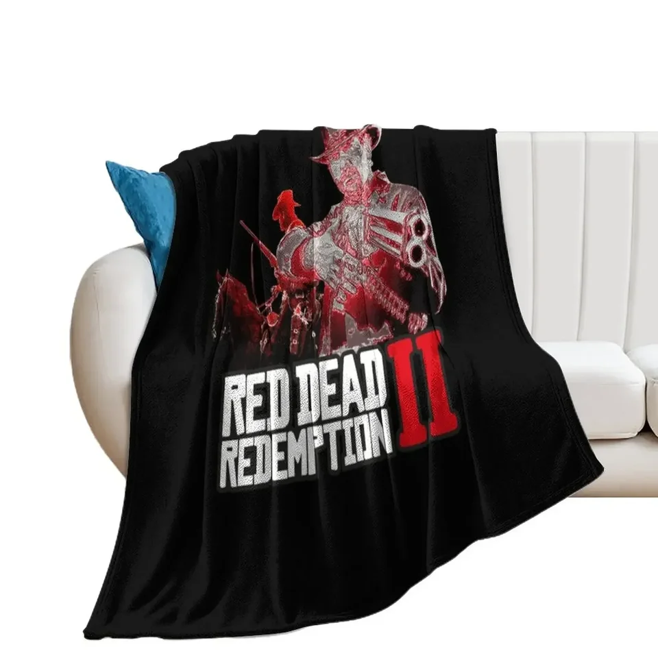 Červená redmption 2 hodí prikrývky a pohovky hodí flanelové tkaniny prikrývky
