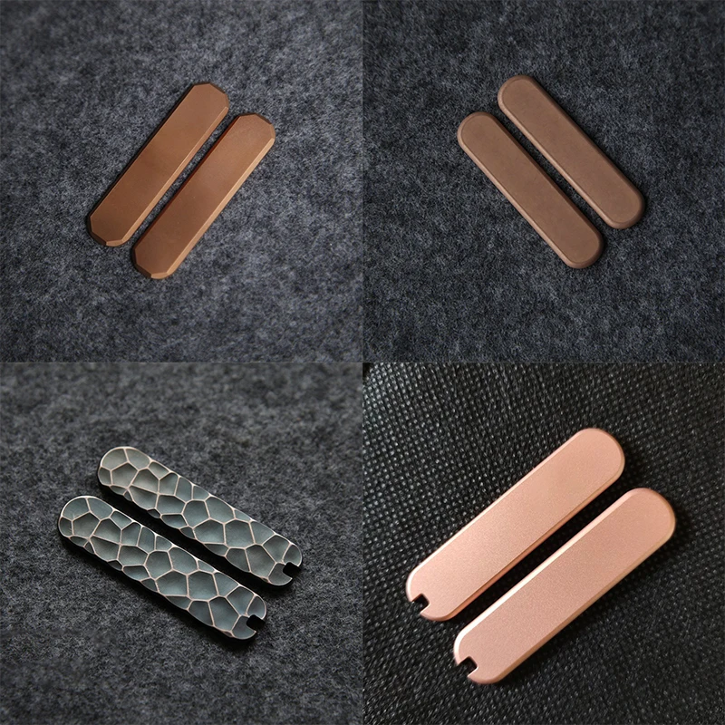 Červené medené materiály Nôž na rukoväť Scale Patches pre 58 mm Victorinox švajčiarske armádne nože klasické Rambler Minichamp DIY doplnky