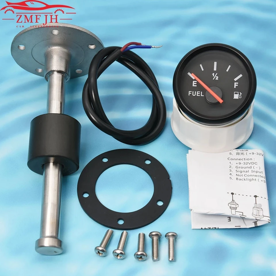 Červené podsvietenie paliva 52 mm s senzorom na úrovni paliva 125 mm 175 mm 225 mm 275 mm 0-190OHM