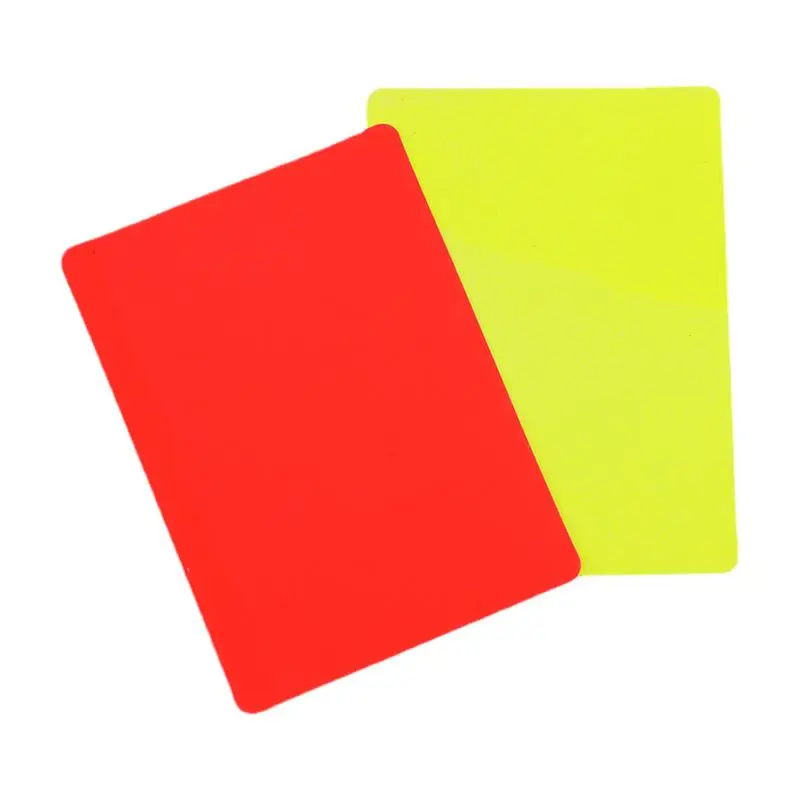 Červené žlté karty 2ks futbalové rozhodca rozhodca Karta Kit Futbal a žltá karta Soccer Soccer Soccer Supplies