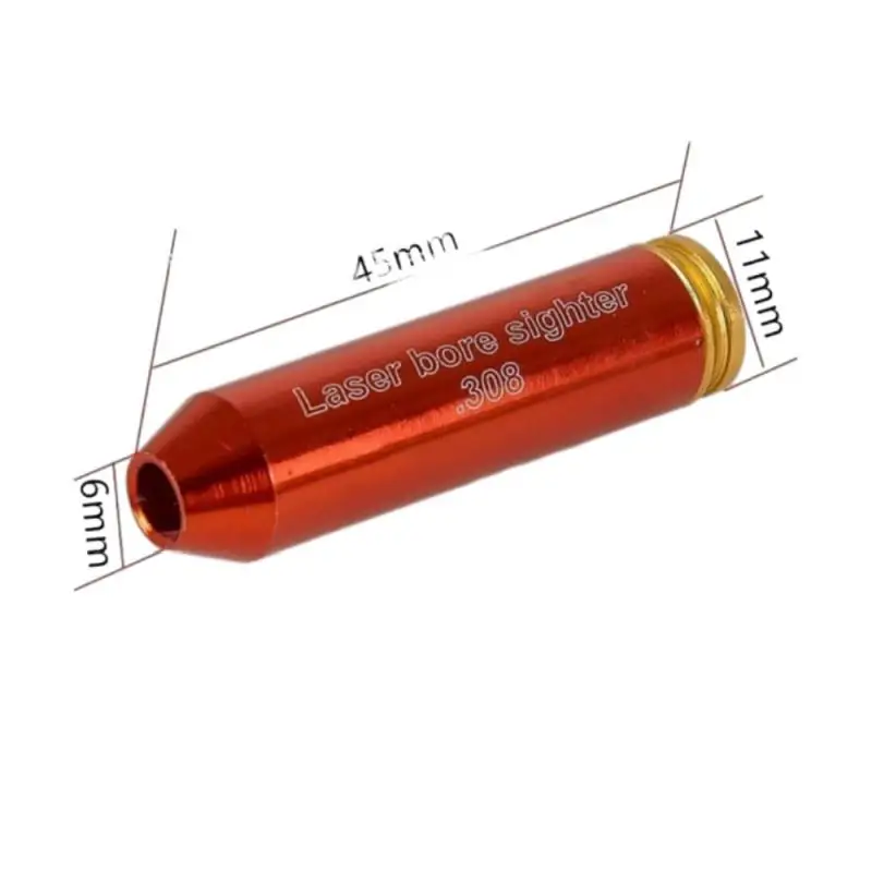 Červený laserový vrt na zrak boresighter kazety 9 mm 12ga 20GA .223 .308 5,45 x 39 7,62x39 9x19mm tréningové uzávery