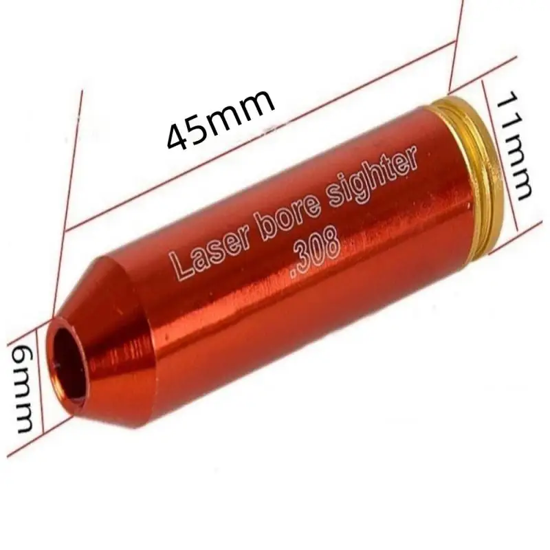 Červený laserový výcvik Sighter Training Boresighter pre 12GA 20GA .223 .308 7,62 9 mm kalibrové kalibrátor Red Dot lasery