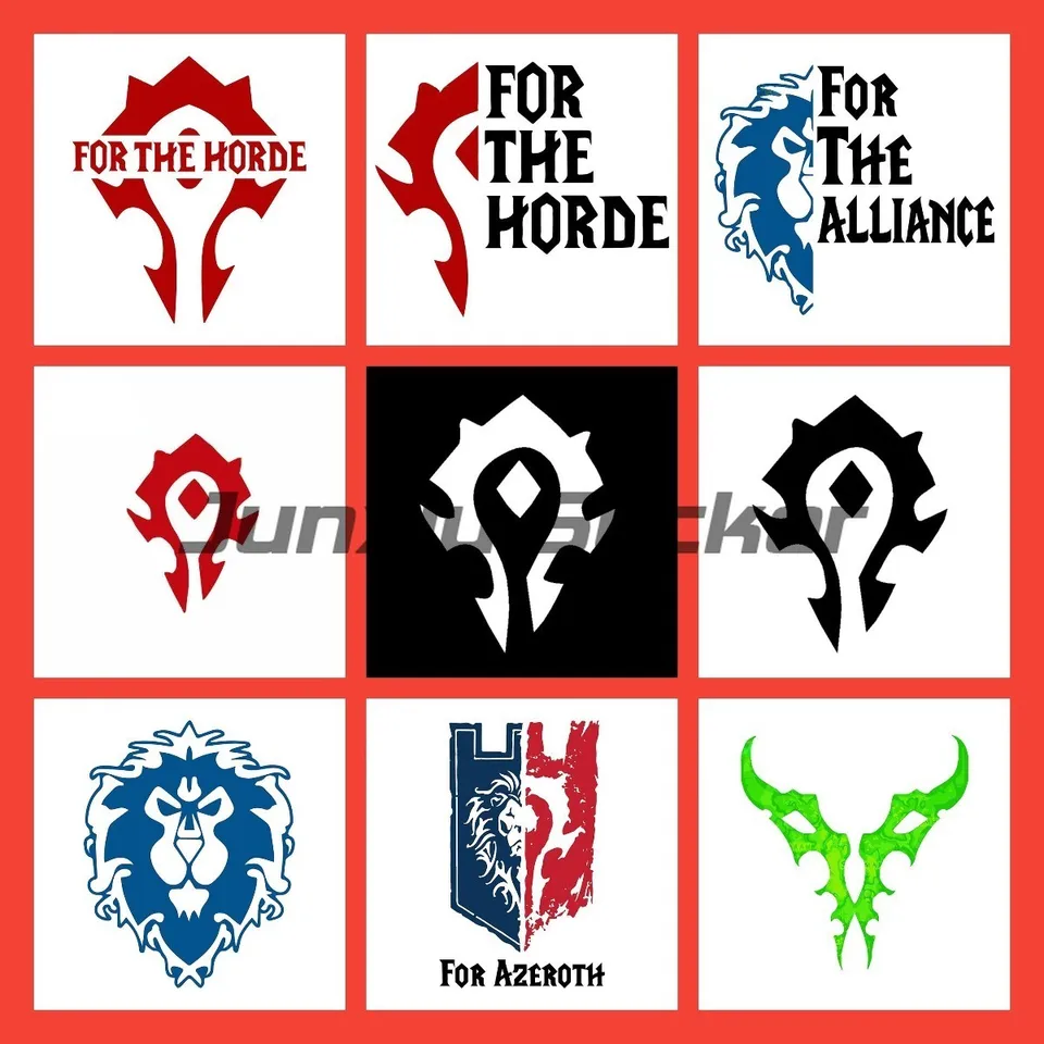 Červený World of Warcraft Bandiera Tribale Adesivi za automatické doplnky na auto paurti v obtisku JDM JDM