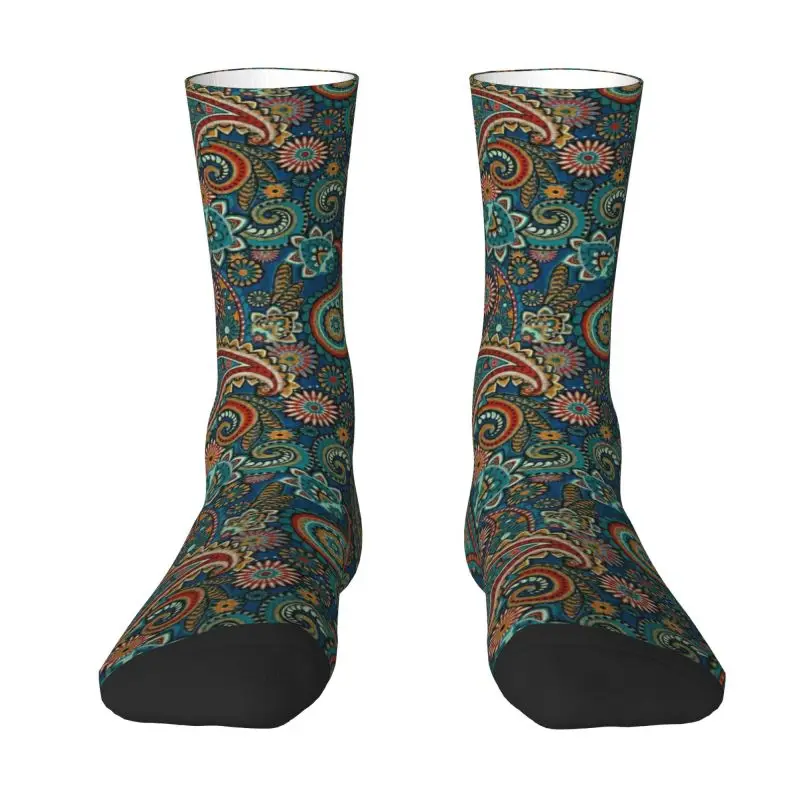 Český štýl Bandanna Paisley Pattern Men Men Ženy posádky ponožky unisex Cool jar leto jesenné zimné šaty ponožky