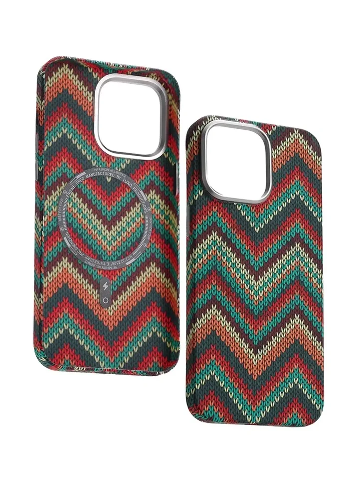 Český štýl nočná žiara kevlar vzorovaná magnetický telefón pre iPhone 16 15 Pro Max 14 13 Pro Magsafe Shockproof Cover