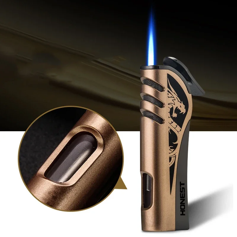 Čestná kvalita kovový plyn Svetlejšia turbína Turbina Windooter Zapaľovač bután Butane Flame Vhodný na fajčenie mužských cigariet