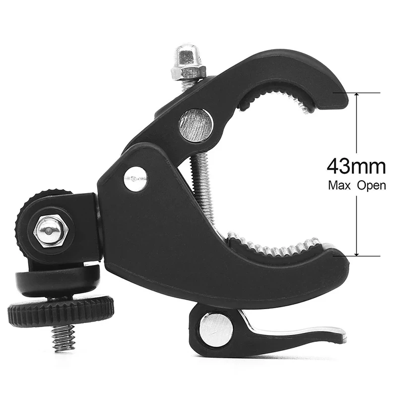 Čierna 1/4 bicyklových bicyklov Motocyklové riadidlá rukoväte CLAMP CLAMP CAM MONOD TRIPOD Adaptér Adaptér pre akčnú kameru Go Pro Hero