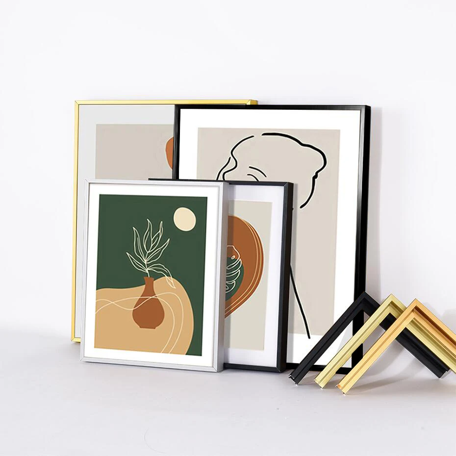 Čierna 50x70 60x80 cm plávajúce kovové steny Obrázok Obrázok DIY Veľké plátno Painting plagáty rám obývacia izba Domáca dekorácia
