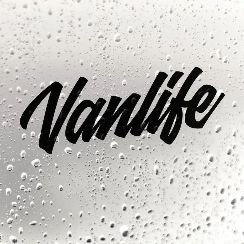 Čierna/biela vanlife Fine Auto Sticker Vinyl Auta
