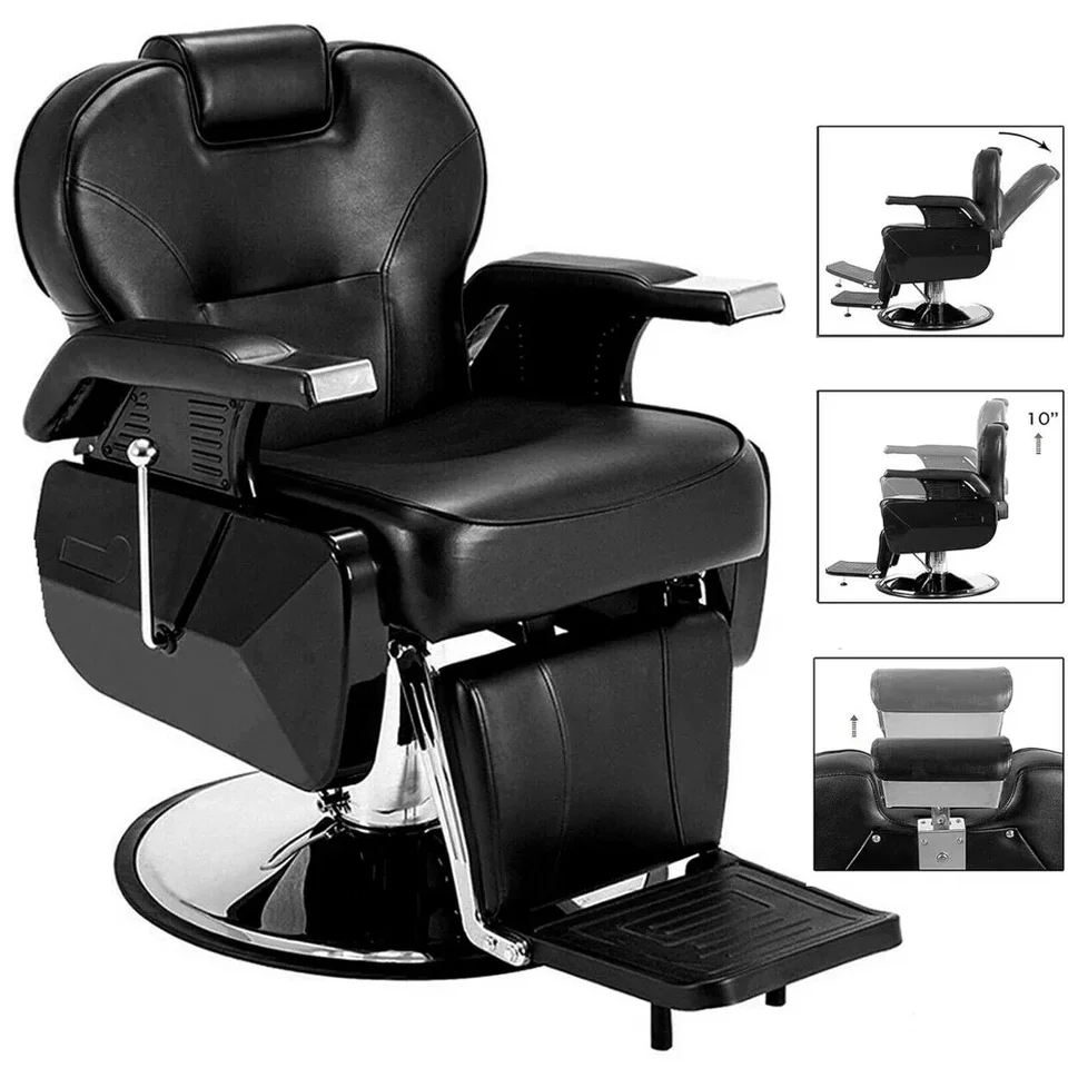 Čierna holička Stolička Hydraulický profesionál pre Salon/Barbershop/Hair Stylist