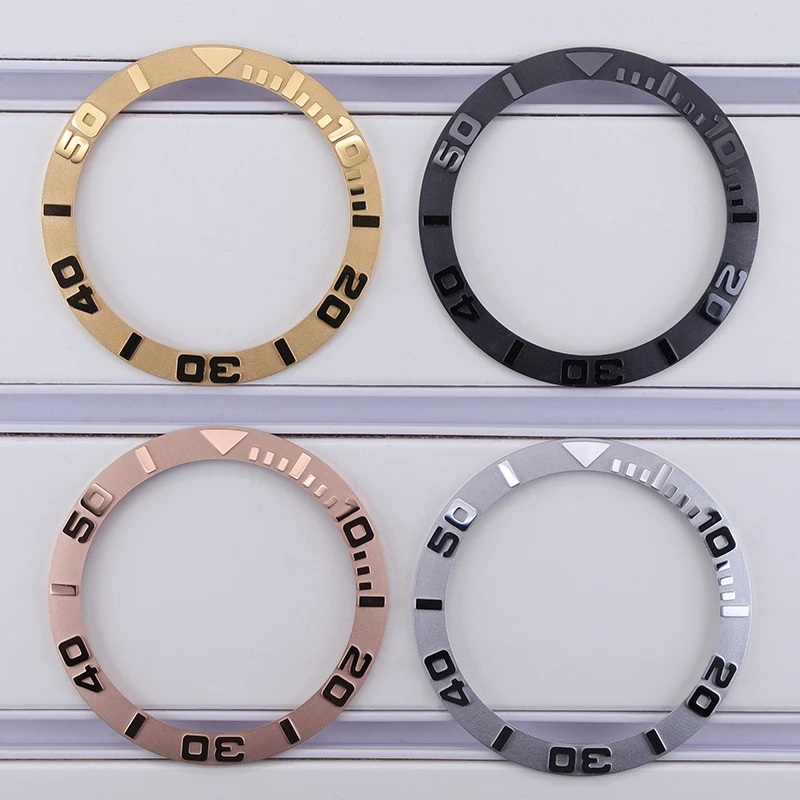 Čierna jachta-majster 38 mm keramický rám Vložte pánske hodinky prstene diely pre 40 mm ponorky Daytona NH35 NH36/38 Príslušenstvo