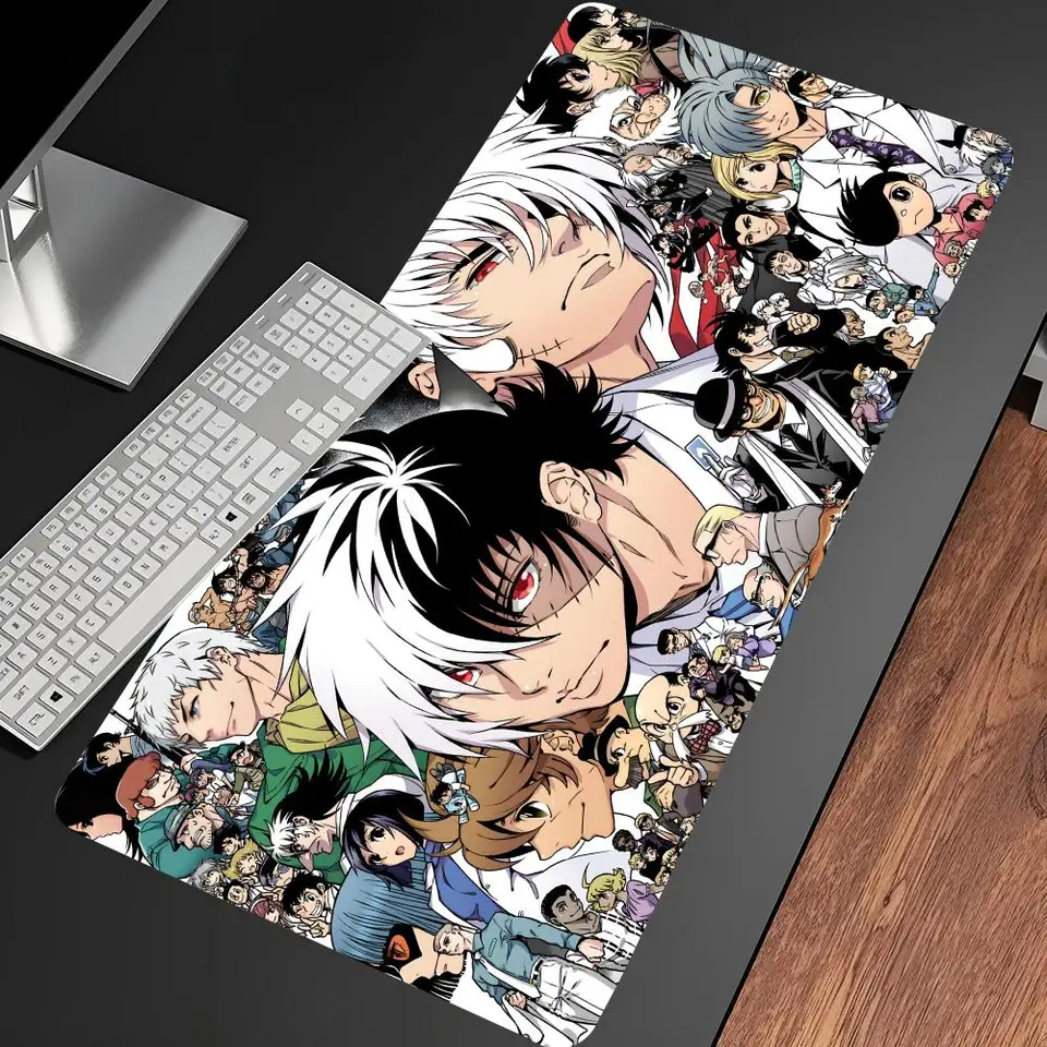 Čierna jack myš Pad Anime Game Mause Pads CS LOL XXL HOME HD počítačový stôl Mats koberec Gamer Office LAPTOP Boys Dievčatá priatelia H Priatelia H