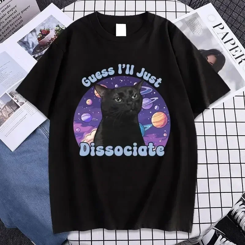 Čierna mačka Funny meme Grafické tričko Summer Dámske dámske vinobranie tričko s krátkym rukávom módne kozmetické oblečenie tričko ulica