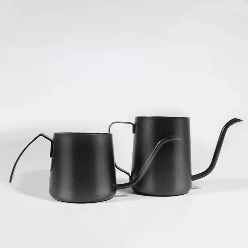 Čierna maľba z nehrdzavejúcej ocele Kvapka Káva Kettle Small Gooseneck kanvica nalejte cez čajovú kanvicu na kávu kanvicu