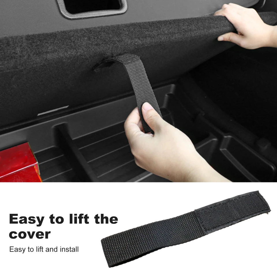 Čierna pre Tesla model y zadné kmeňové lano sťahovanie Open Tail Cover Cover Ruck Ruck Ruck Rack Rack Rack Rack Rack Rack Rack Rucks Automobily Modely Gadgets