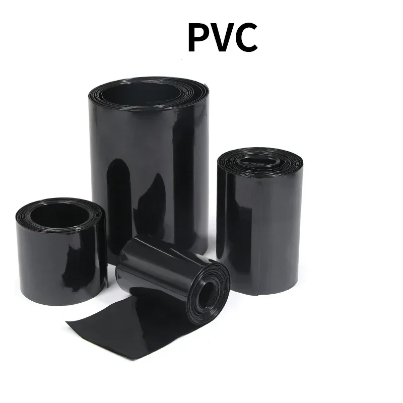 Čierna PVC tepelná zmršťovacia trubica lítiová batéria Elektronická izolácia Produkt proti elektrine Balíčky s dlhým pásom Zmršťovací film