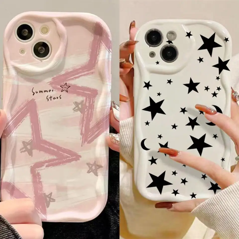 Čierna ružová päťbodová hviezdna puzdro pre Huawei Honor 90 Lite 5G P30 Mate 30 40 Pro P40 Nova 9 SE 10 SE 11 5T 7 Pro Cover