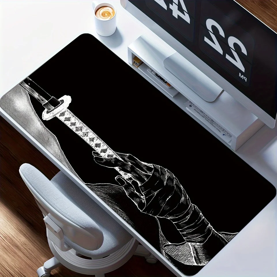 Čierna samurajská mečová hra myš Mouse Pad 900x400 mm domáca kancelária a hráč prenosný prenosný počítač Klávesnica Pad stolová stolová stolová plocha Desk Desk Pad