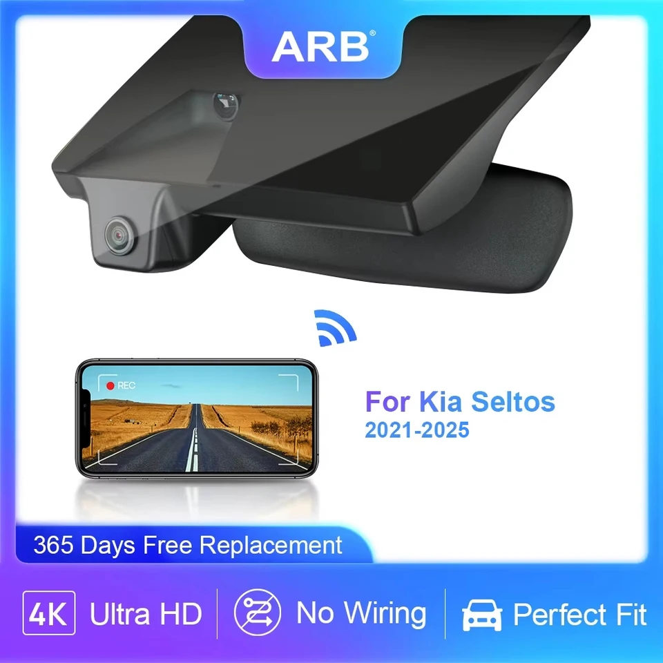 Čierna skrinka 4k pre Kia Seltos 2021 2022 2023 2024 2025, ARB ľavá jednotka 2160p Uhd Video rekordér pre Kia Seltos