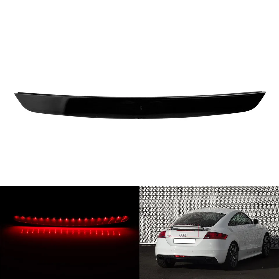Čierna údená šošovka tretí centrálna vysoká úroveň LED brzdová zastavovacia lampa pre Audi TT 8J 2006-2014 8J0945097