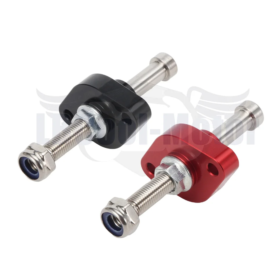 Čierna/červená manuálna vačka reťazca napínača pre Suzuki LTZ400 2003-2020 RMX 450 2010-2011 2017-2019 RMZ 450 2007-2011 LTR 450 2006-2020