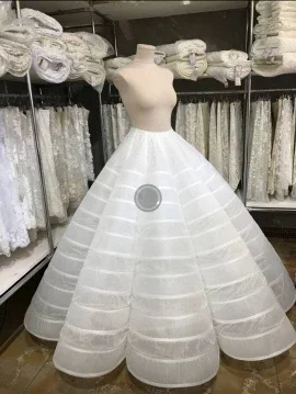 Čierne/biele guľôčkové šaty Petticoat Crinoline Slip Slip pre loptové šaty svadobné šaty na sklade 722