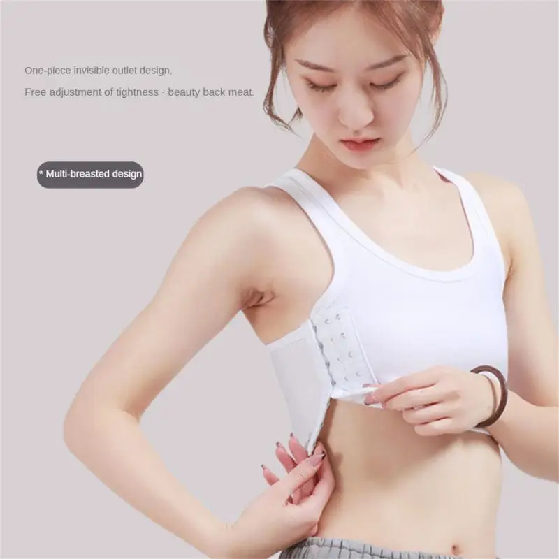 Čierne biele prsné spojivo spodné prádlo Korzet Ženy bočná spona krátka vesta Tank horný shaper bustier hrudník spojivo športová podprsenka
