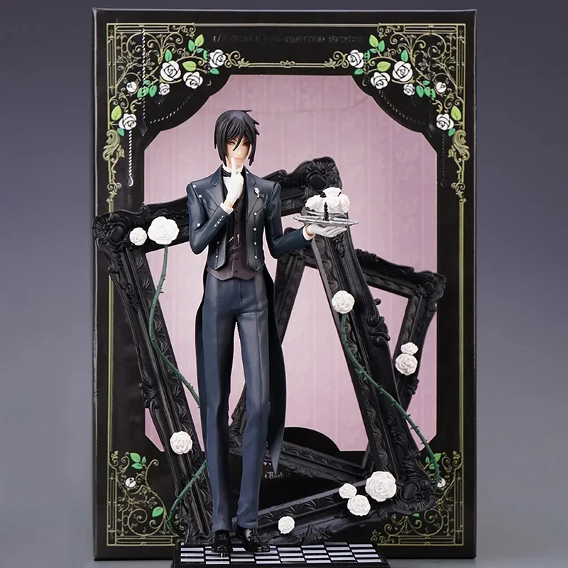 Čierne Butler anime figúrky Sebastian Michaelis akčné figúrky zberateľné modelové modely hračky stola dekorácie pre dospelé deti